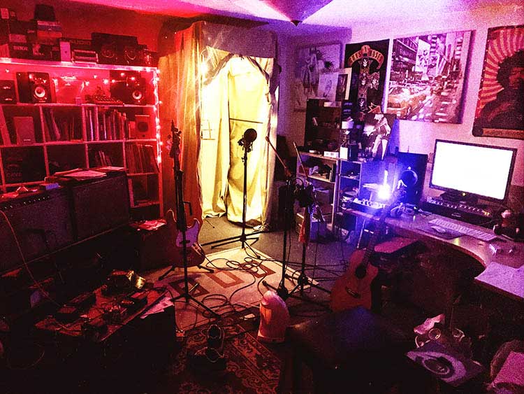 Inside Studio-Mics-At Fantastic Rain Studio. Recording Studio West Midlands.